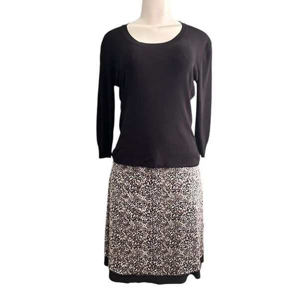 Joseph A Vintage Black Textured Long Sleeve Crewneck Too Size XL - Picture 1 of 6